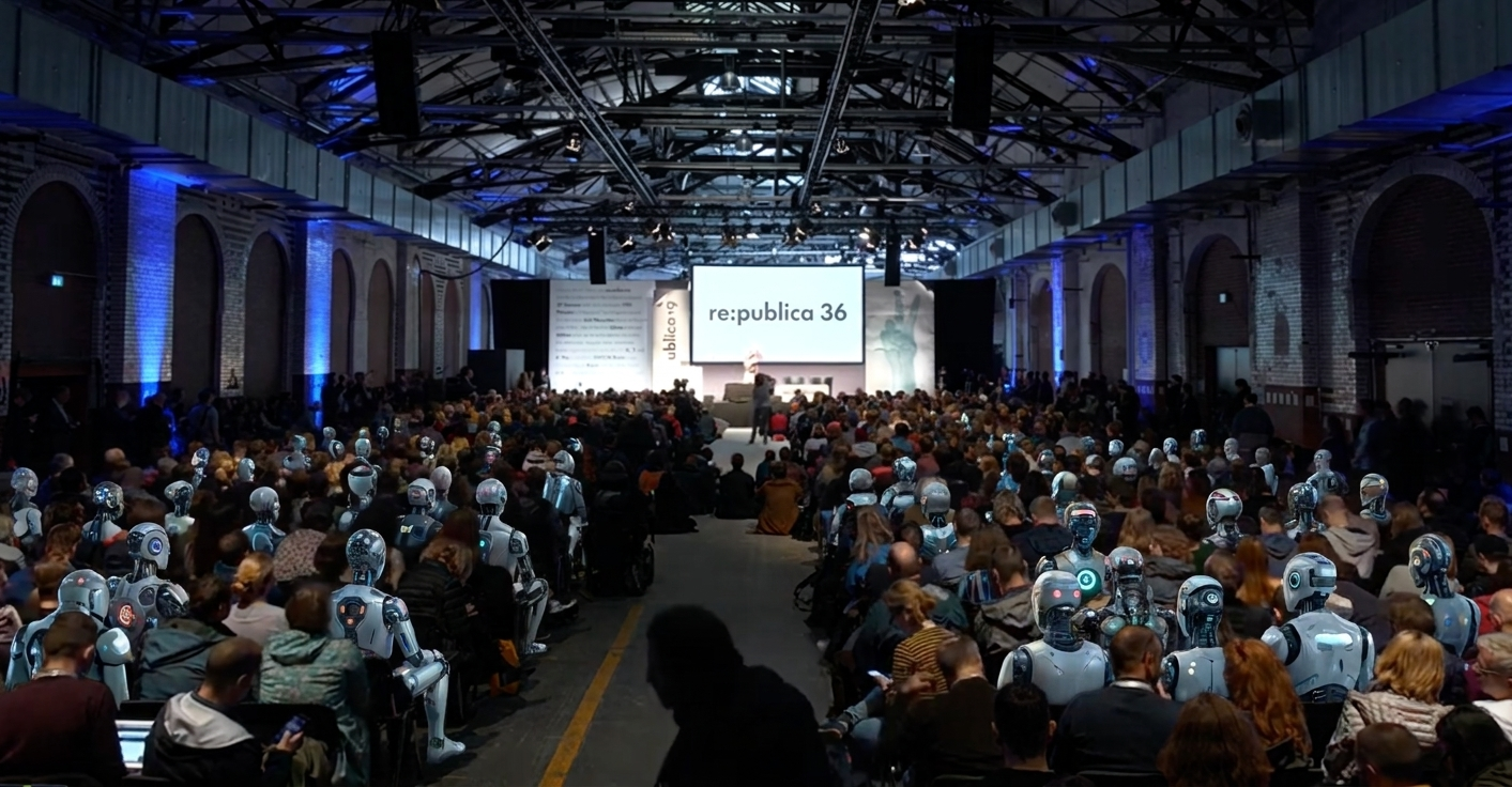 re:publica 36 — Publikum aus Menschen und Humanoiden
